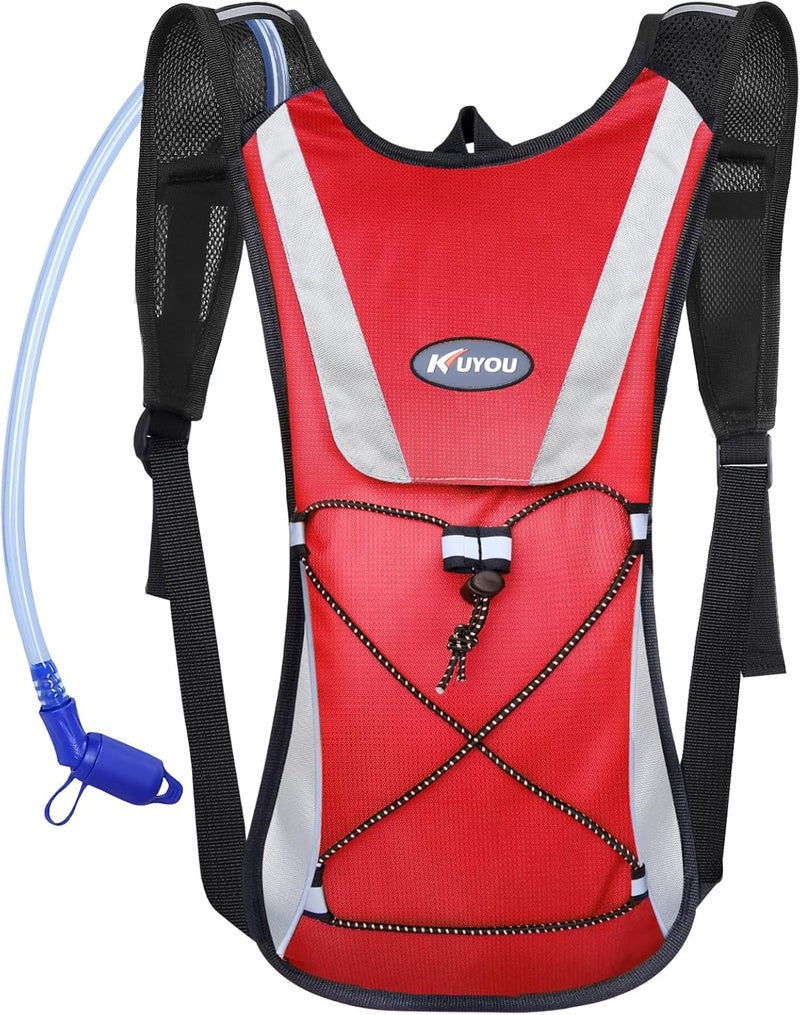 KUYOU Running Hydration Vest - Lightweight Insulated Hydration Backpack with 2L Water Bladder, Adjustable Chest Straps and Reflective Water Backpack for Trail Running Marathon Race Hiking Cycling - Image 1